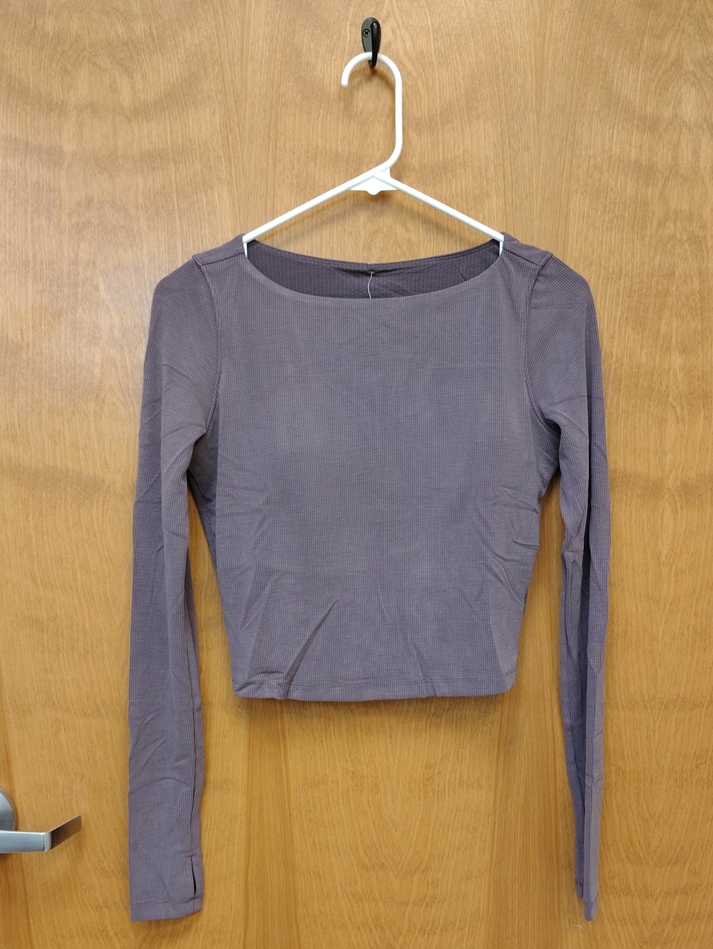 Thrive Societe Women's Long Sleeve Boatneck Top in Velvet Haze